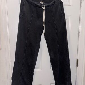 Aerie Black Straight Leg Pants with Relaxed Fit
